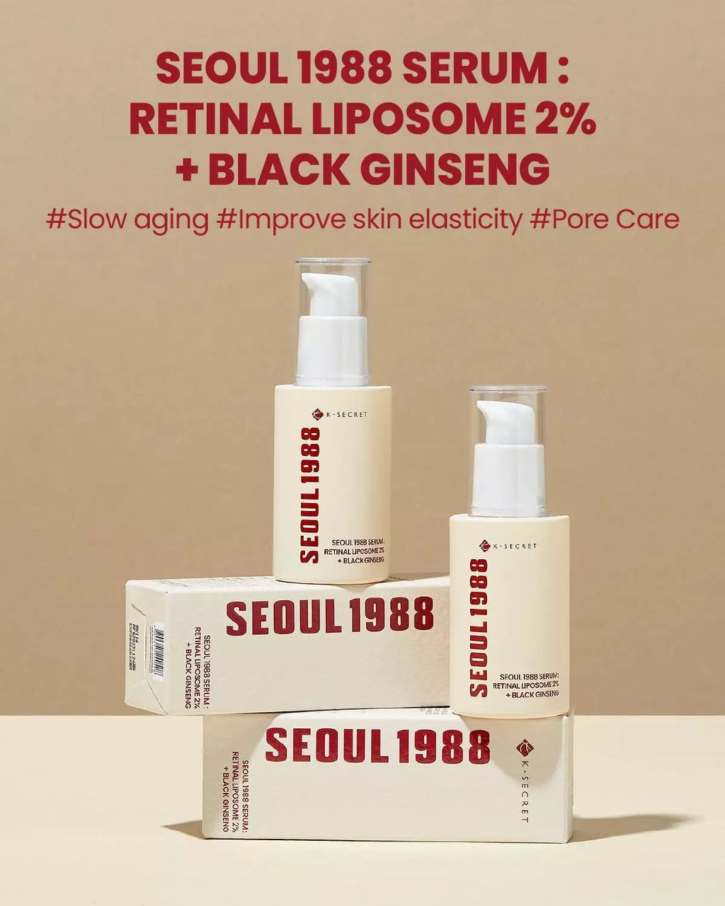 Seoul 1988 Serum: Retinal Liposome 2% + Black Ginseng | K-Secret
