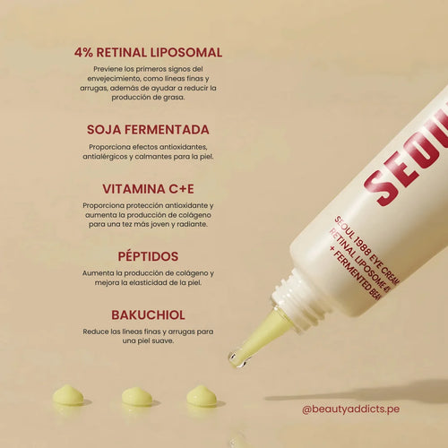 Seoul 1988 Eye Cream: Retinal Liposome 4% + Fermented Bean | K-Secret